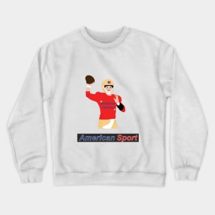 Football player in action with ball in hand Crewneck Sweatshirt